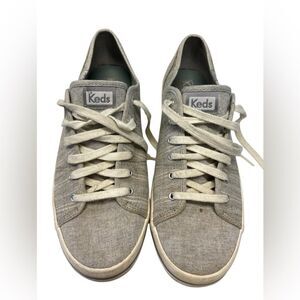 KEDS Kickstart Chambray Gray Striped Women's Sneakers. Size 9.5